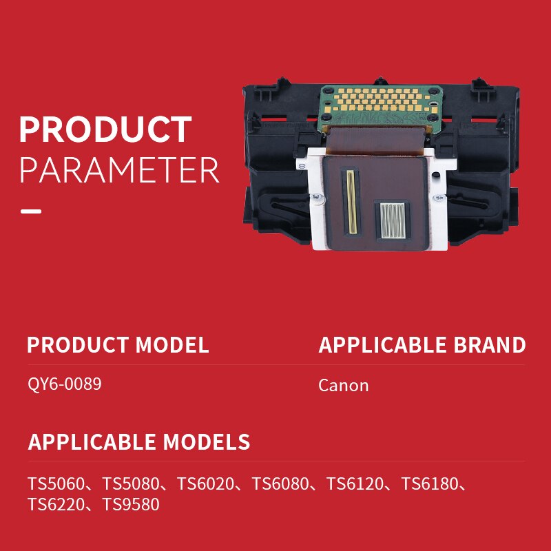 QY6 0089 Printhead Printer Head for Canon TS5060 TS5080 TS6020 TS6080 TS6120 TS6180 TS6220 TS9580 Printer Part Print Head