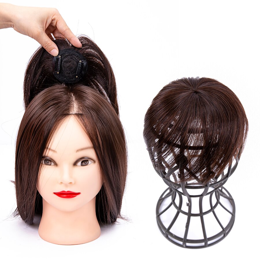 Leeons Women Breathable Hair Pieces 2 Clip In One Piece Hair Extension Wig Increase The Amount Of Hair On The Top Of The Head