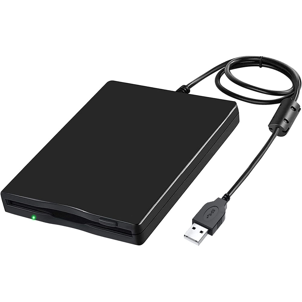 Lecteur de disquette USB portable, lecteur de disquette Fesse pour Mac, Windows 10, 7, 8, XP, Vista PC, ordinateur portable, ordinateur de bureau, 3.5 ", 1.44 Mo