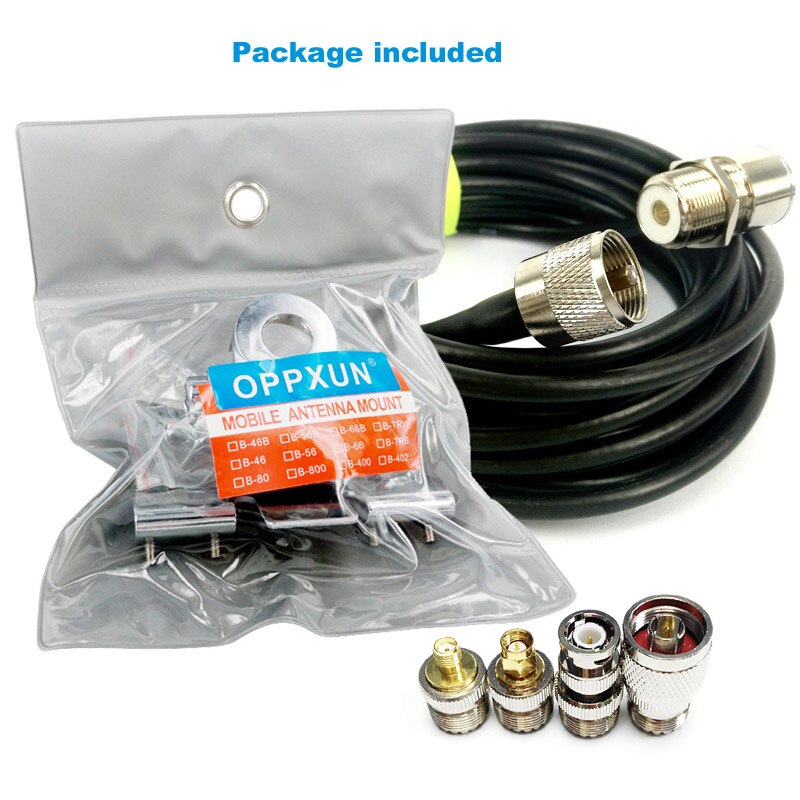 Car Radio Antenna Mount Bracket 5M PL259 SO239 Coaxial Feeder Extend Cable SMA Female Male BNC Connector for Most Walkie Talkie