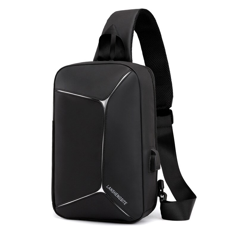 Crossbody Tas Reflecterende Schoudertas Usb Opladen Messenger Bags Mannelijke Waterdichte Reistas Korte Trip Mode Borst Zak