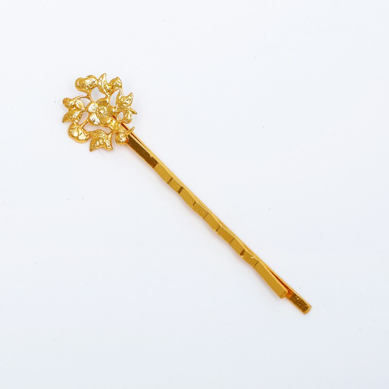 10 stks 6 Kleur Vintage Bloem Haar Sieraden Charm Vrouwen Haarspeld Woord Map Hairclips Haarspeldjes Retro Haar Dragen Accessoires DIY