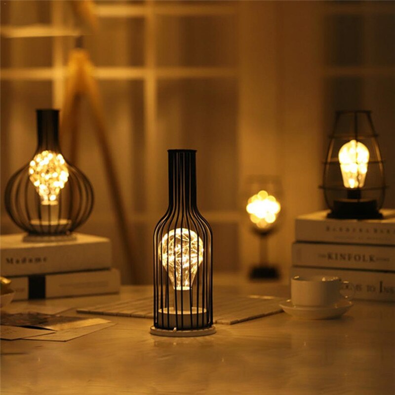 Art led bordlampe læselampe natlys soveværelse sengelampe skrivebordsbelysning stue retro klassisk jern boligindretning