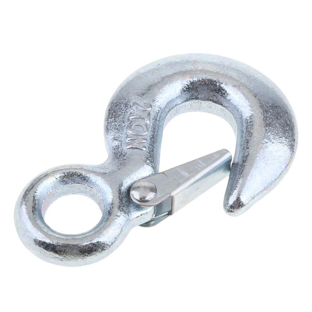Gancho de elevación de cabrestante 2t con pestillo de seguridad para cabrestante de elevación, grúa de remolque, 105x65mm
