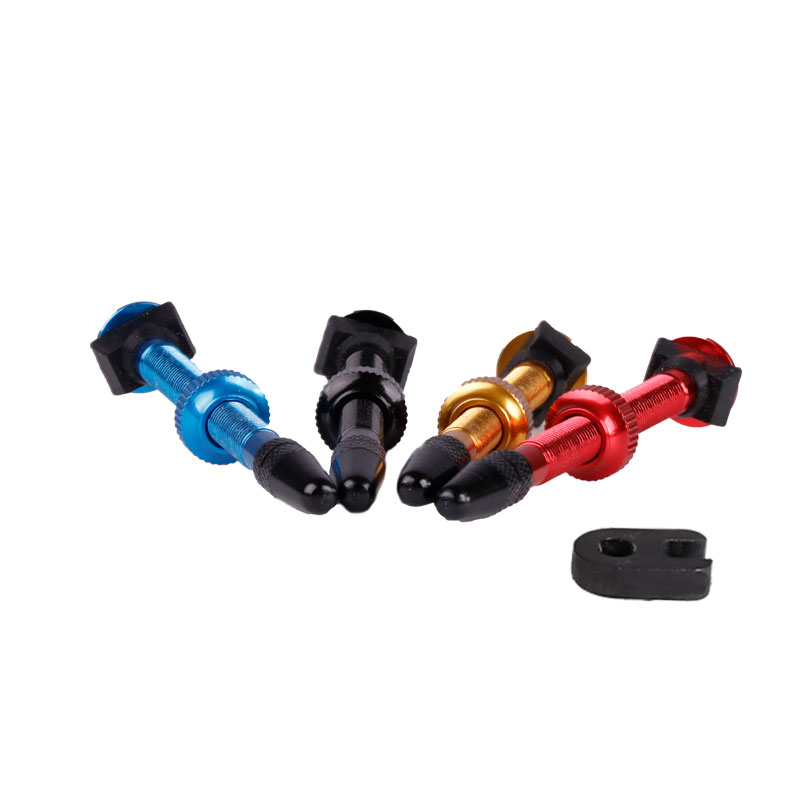 Deemount 2PCS Bicycle Tubeless Tire Presta Valve 78mm Alloy Stem Brass Core For Mountain Road Bikes W/ Alloy Cap &amp; Tool