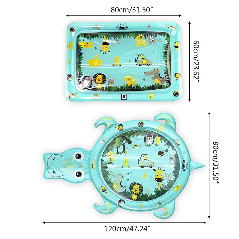 Baby Water Spelen Mat Pasgeboren Baby Opblaasbare Speelmat Kussen Speelgoed Inflator N1HB