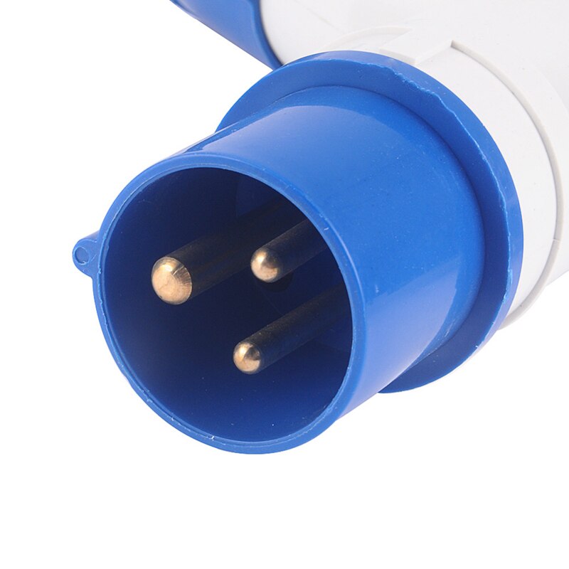 Industrial Plug - 16A 220-250V - 4 Outlets - IP44 Waterproof - Blue
