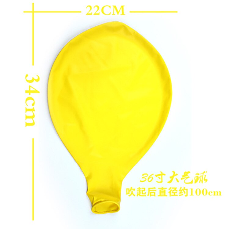 Extra large balloon 36 inch latex balloon lifted off the ground birthday wedding celebration wedding decoration balloon: 1pcs 36 inch yellow