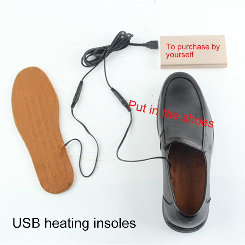 1 paar USB Verwarmde Inlegzolen Foot Warming Pad Voeten Warmer Sok Pad Mat Winter Outdoor Sport Verwarming Inlegzolen Winter warme Zolen