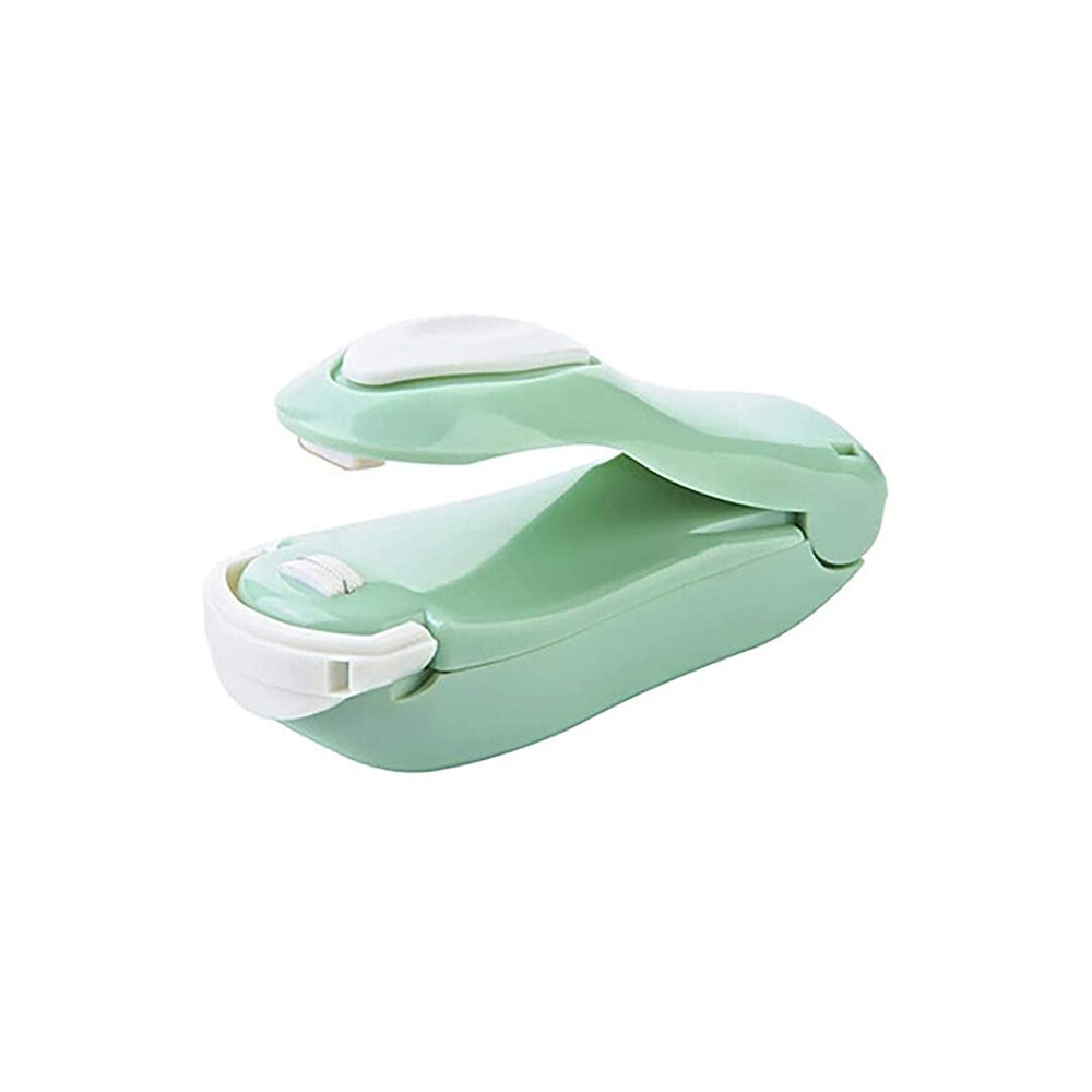 Draagbare Mini Warmte Sluitmachine Impuls Sealer Seal Verpakking Plastic Zak Impuls Sealer Seal Verpakking Verwarming Afdichting Tool: green
