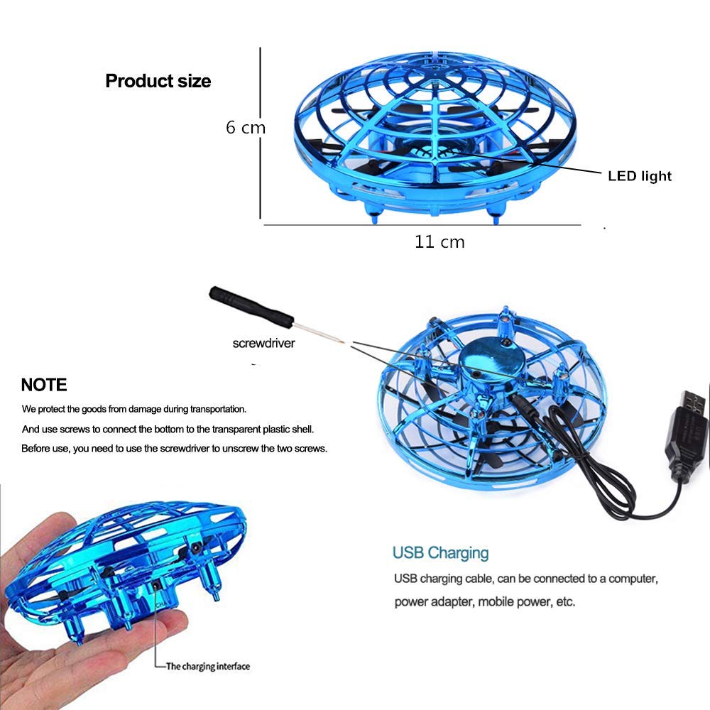Ufo drone børnelegetøj flyve helikopter infrarød håndføling induktion rc fly opgradering quadcopter til børn,voksen