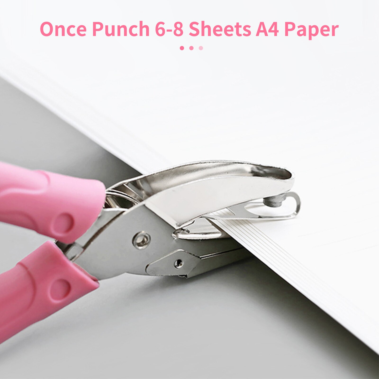 Tenwin Handheld Een-Perforator Enkele Perforator 8 Vel Capaciteit Voor Bindmiddel Notebook Ambachtelijke Papier Wenskaarten Plakboek