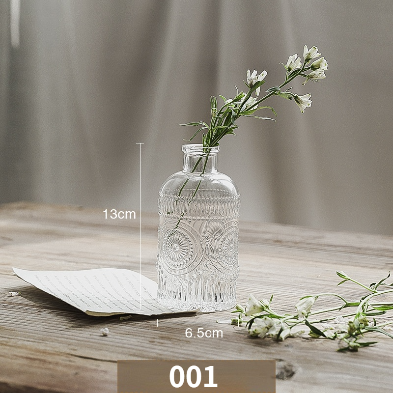 Fransk retro lättnad transparent illustration dekoration foto rekvisita genomskinliga vas ornament: X01
