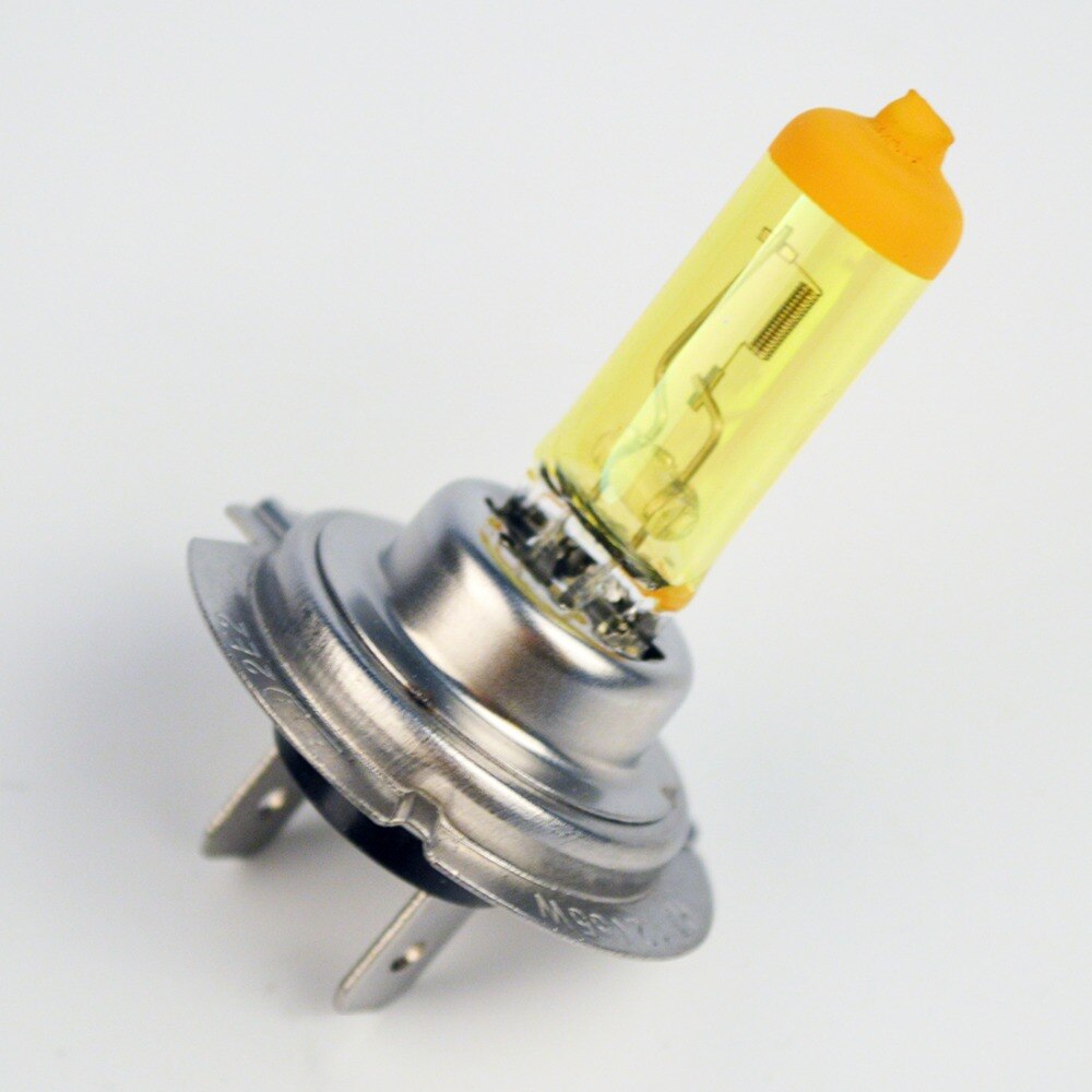 Halogen Bulb H7 Yellow 12V 55W 3000K Quartz Glass Xenon Car HeadLight Auto Lamp 2 PCS(1 Pair)