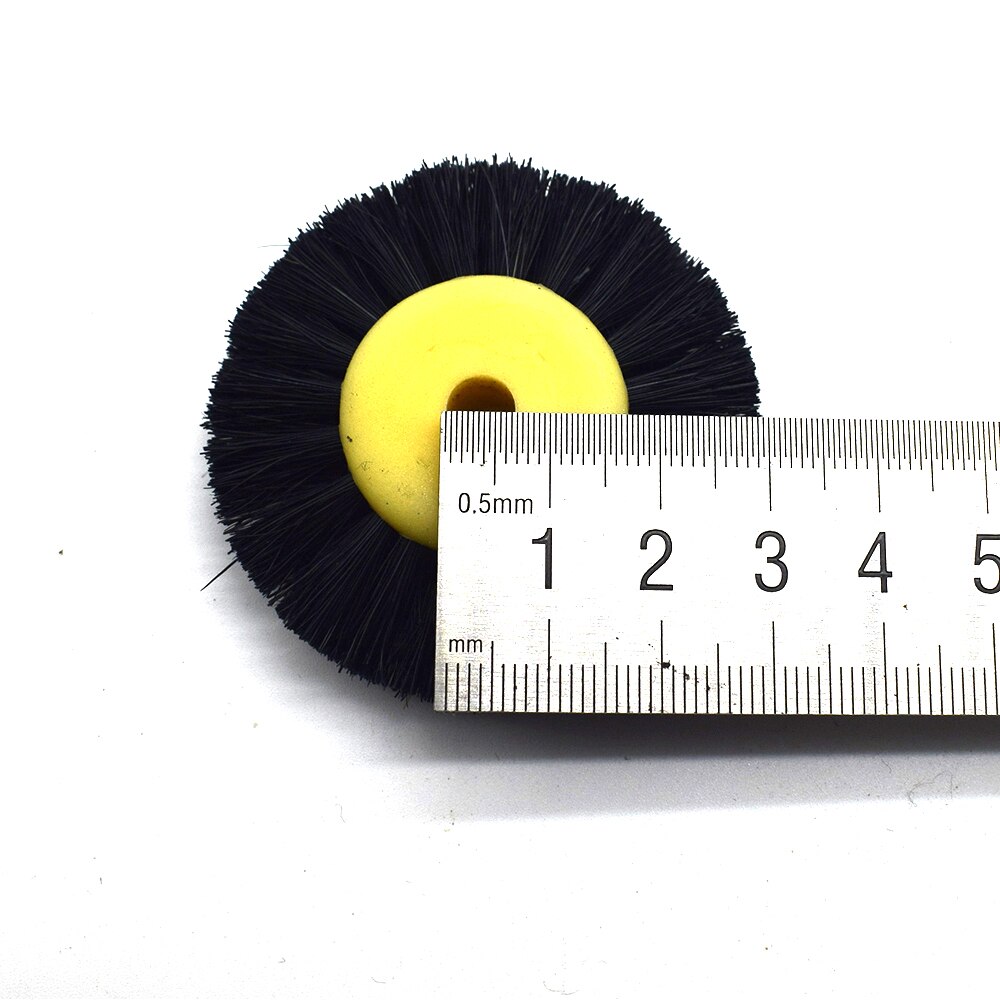 12PCS 48MM Polishing Brush Black Bristle Buffing Abrasive Brush with Yellow Plastic Center Jewelry Tools