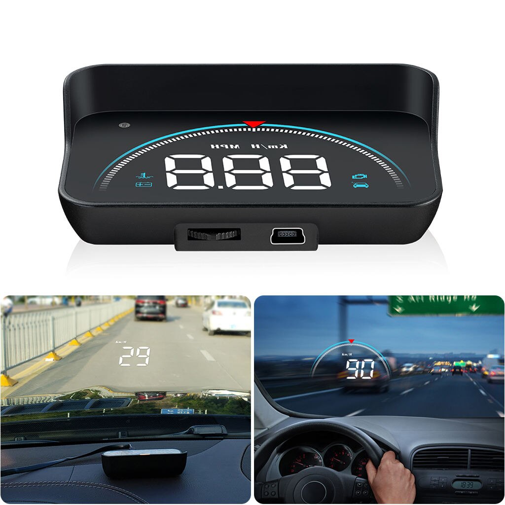 Velocímetro Digital M8 para coche, odómetro, pantalla frontal, alarma de advertencia de exceso de velocidad, HUD
