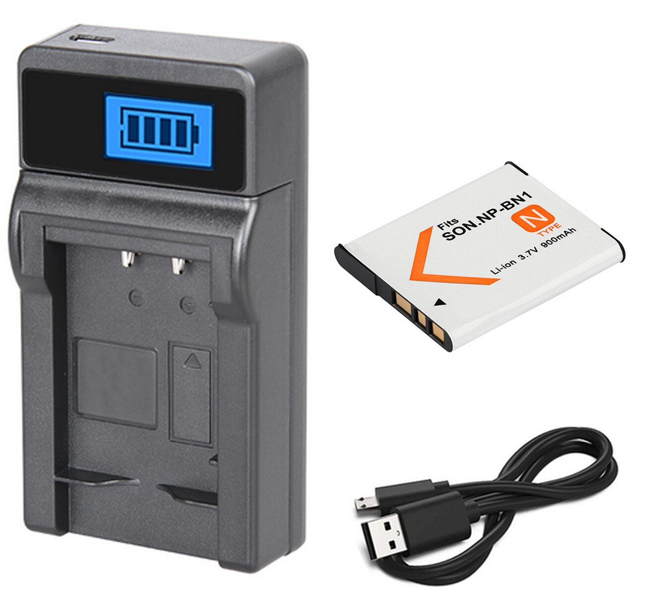 Batería + cargador para Sony cyber-shot DSC-W310, DSC-W320, DSC-W330, DSC-W350, DSC-W360, DSC-W380, DSC-W390, DSC-TF1, cámara Digital: Battery and ChargerC