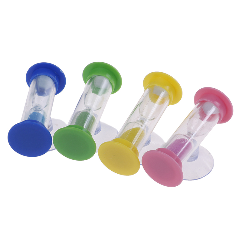 1Pc 2 minutes Shower Timer Multicolor Kids Hourglass MiNi Glass Sand Clock For Teeth Gadget Toothbrush Swivel Sand Timer