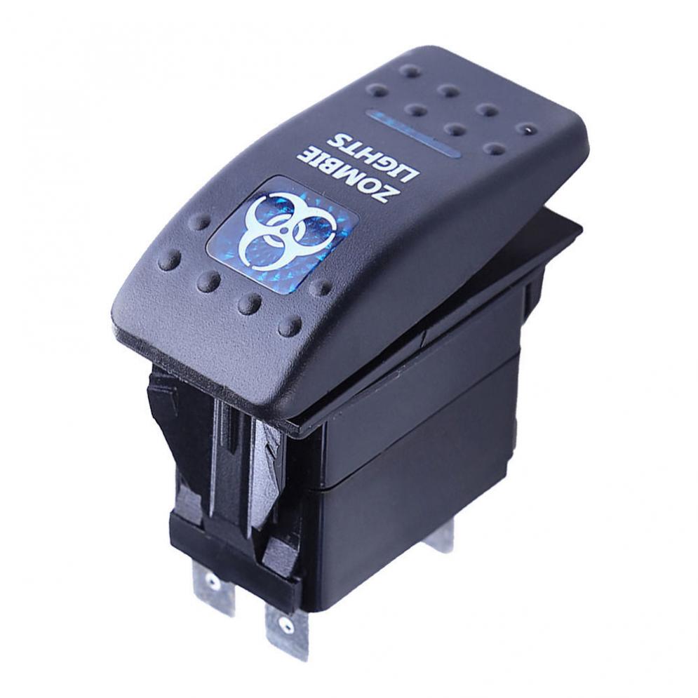 Interruptor basculante a prueba de agua, 12V, 20A, barra ARB 5P, luz LED azul, venta de coche