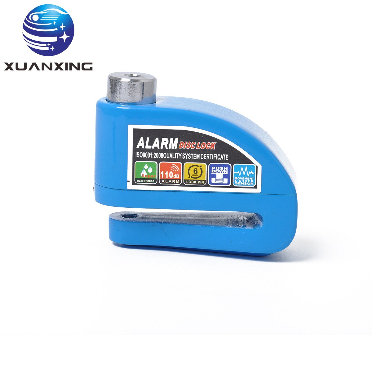 Motorcycle Anti-theft Lock Bicycle Steel Lock Super Class B Aluminum Lock Bicycle Disc Brake Lock High Decibel Alarm Waterproof