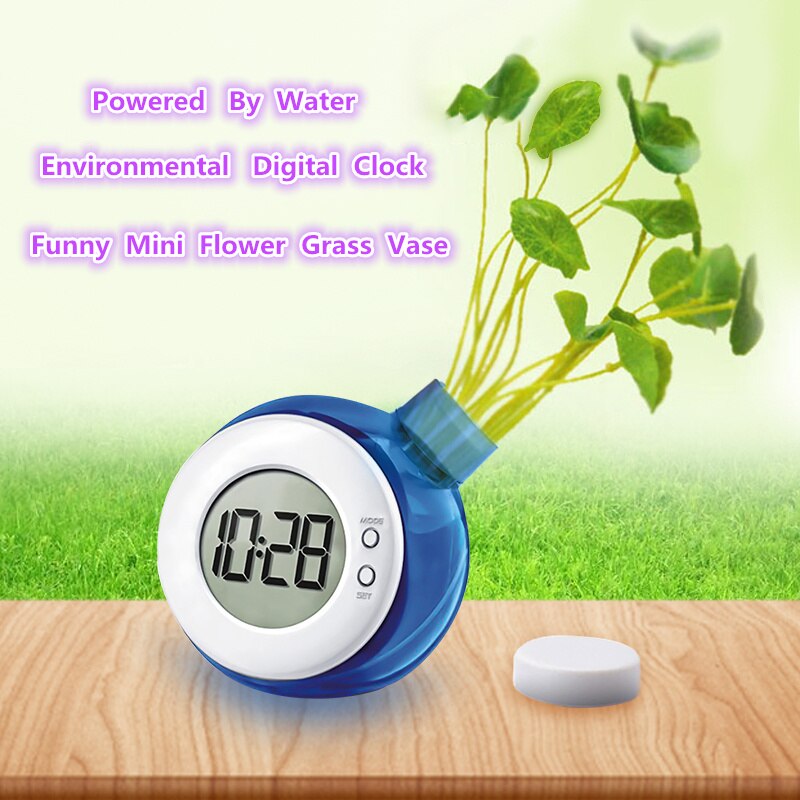 Reusable Kids Digital Clock Water Power Clocks Children Puzzle Desk Table Clocks With Calendar Scientific Education No Battery