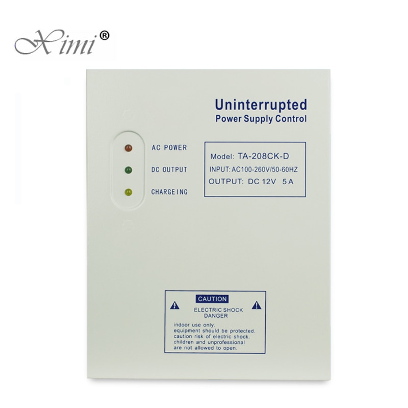 Ac 110-240V Dc 12V/5A Deur Toegangscontrole Systeem Switching Supply Power Ups Voeding batterij Backup