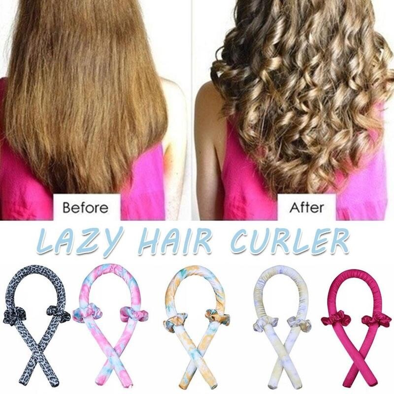 Heatless Curling Rod Headband Lazy Curling Ribbon Make Hair Curly hair rollers curlers flexi rods wave formers