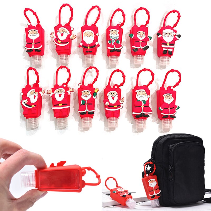 30ml mini jule søde julekarton håndsprit bruser lotion holder tom flaske