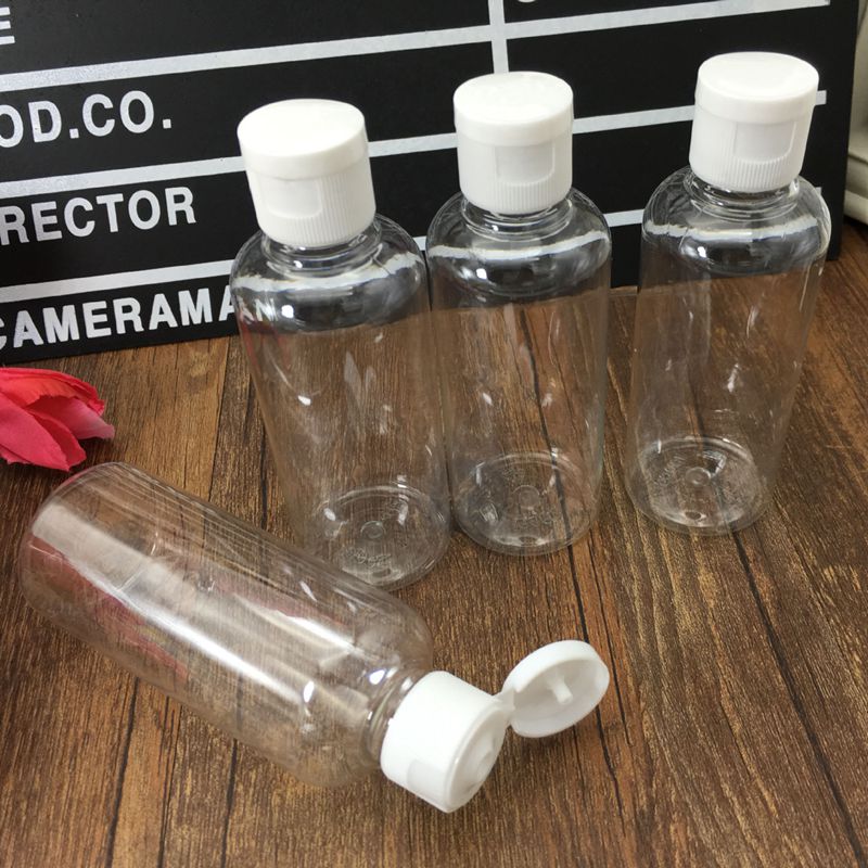 1pc bærbare gennemsigtige makeup arrangør rejse plast opbevaring flasker opbevaringsboks kosmetisk flaske pakning til piger