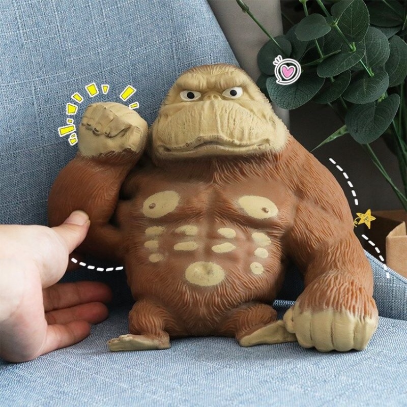 Grand jouet spongieux géant anti-stress, singe, orang-outan, pour adultes et enfants, doux et amusant