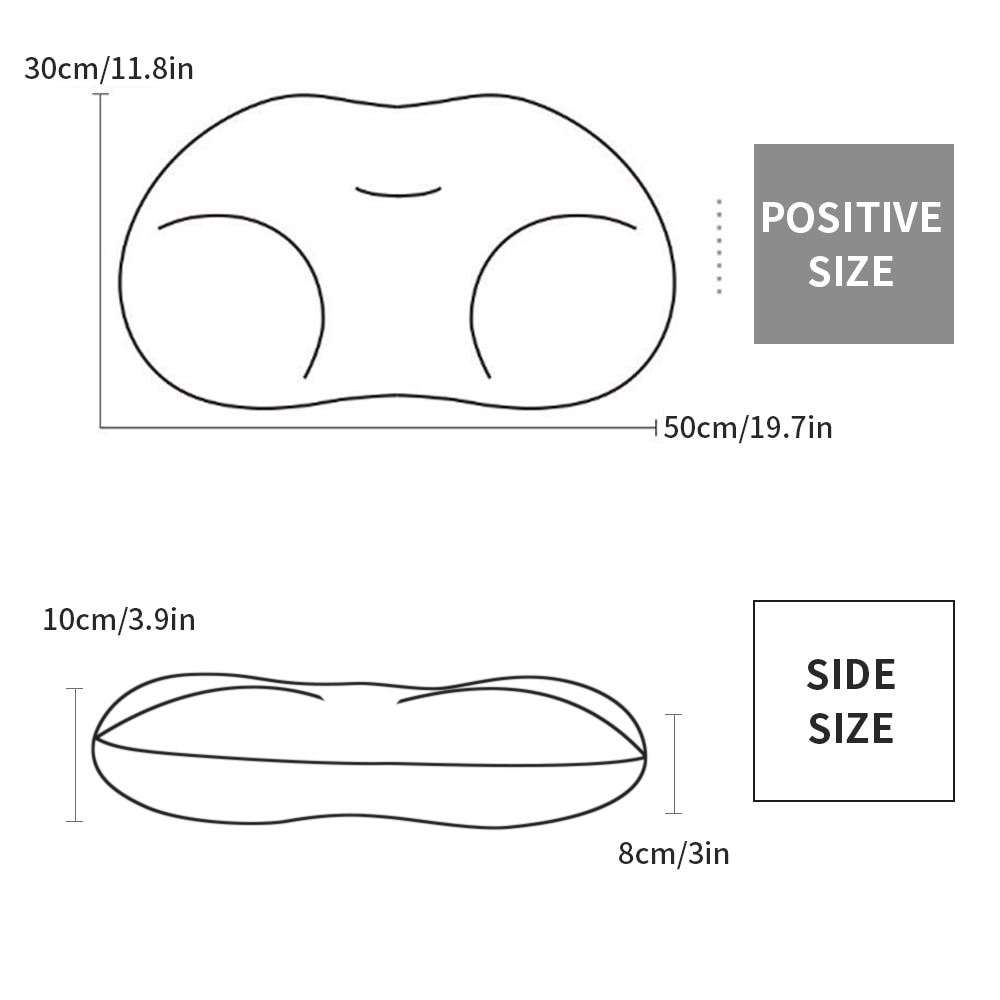 Creatieve 3D Ergonomisch Nekkussen Wasbare Polyester Kussensloop Cover Reizen Kussens Micro Airballs Vulling Kussen