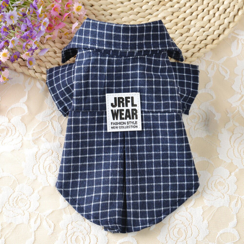 Camiseta clásica a cuadros para perros, ropa para perros pequeños, Chihuahua, Pug, primavera y verano