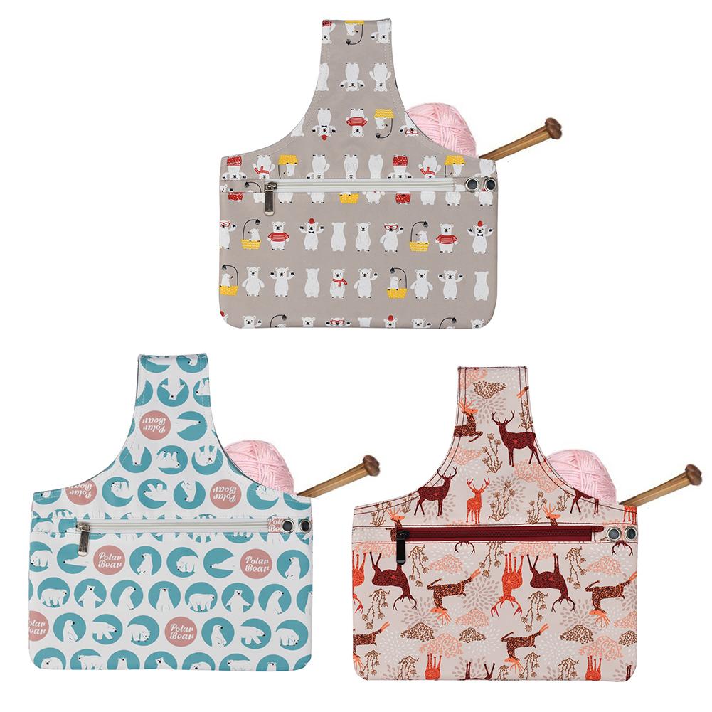 DIY Canvas Breien Wirwar Garen Opbergtas Tote Haken Benodigdheden Organisator Stevige Lichtgewicht Breien Gehaakte Tas 20E