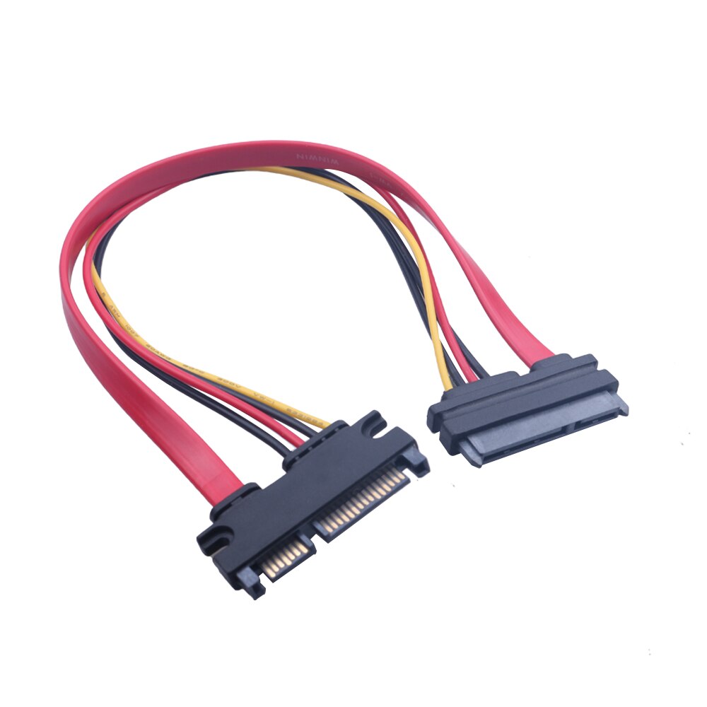 SATA 22 Pin Male To Female Sata Extension Cable SATA 3 III 22 Pin Male to Female 7+15 Pin SATA Data Power Combo Extension cables