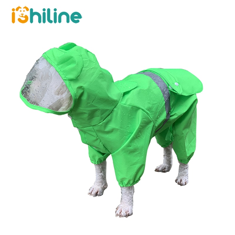 Stor hund regnfrakke tøj vandtæt regn jumpsuit til store mellemstore små hunde golden retriever udendørs kæledyrstøj frakke