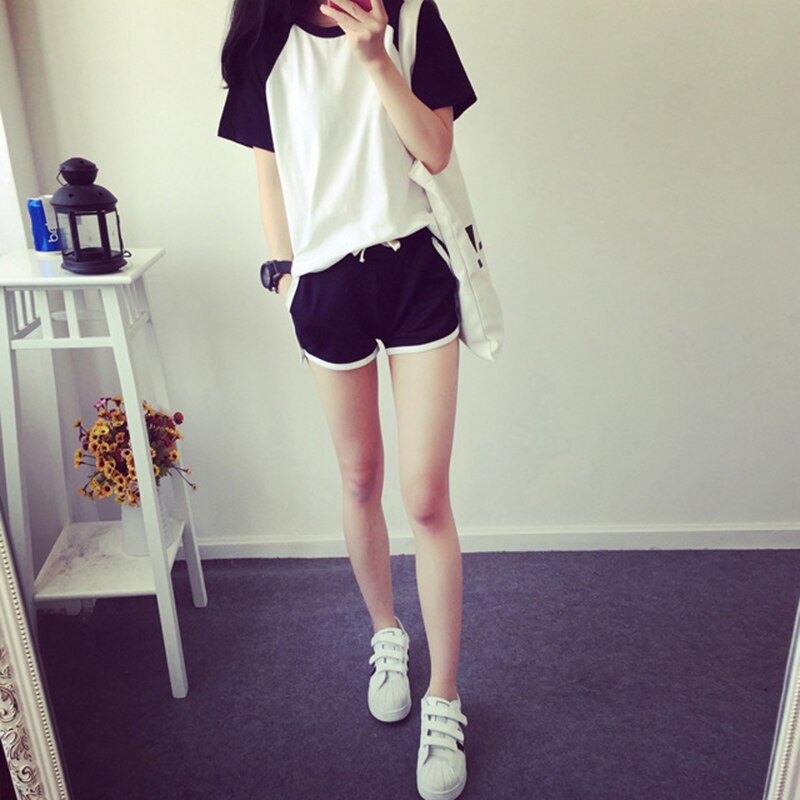 Kvinners bomull pyjamas topper shorts sett sommer løs kortermet pyjamas shorts søt pyjamas dress