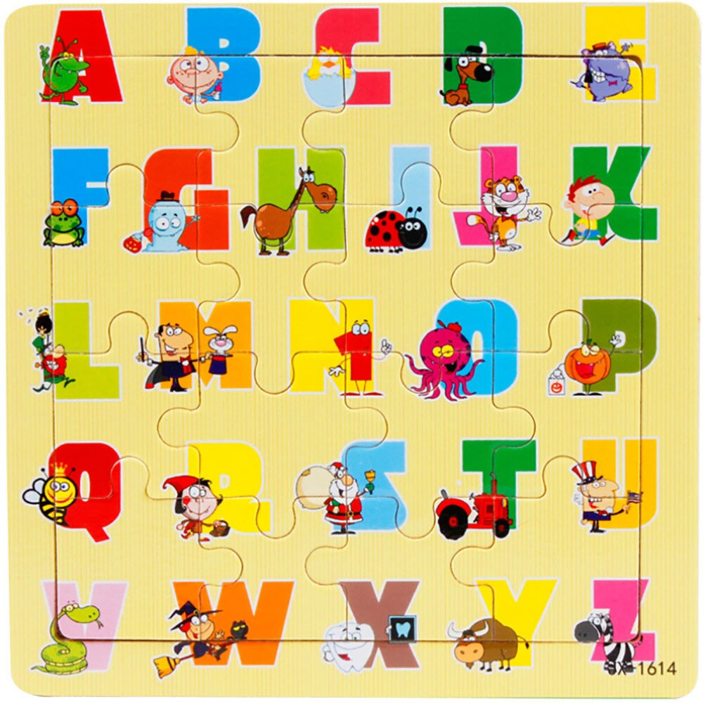 9/14/20 tabletten Kinder Spielzeug Holz Puzzle Holz 3D Jigsaw für Kinder Baby Cartoon Tier Verkehrs Puzzles pädagogisches Spielzeug Z925: G 16 tablets