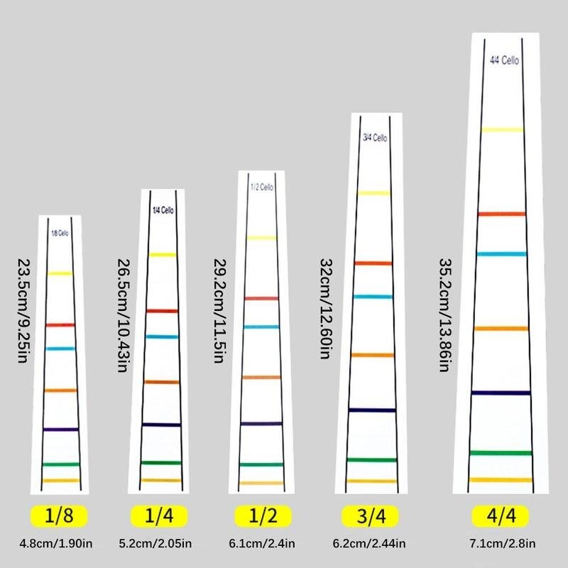 Cello Position Marker Decal Fingerboard Fret Guide Label Finger Chart Beginner White Beginner Cello Sticker Accessories White
