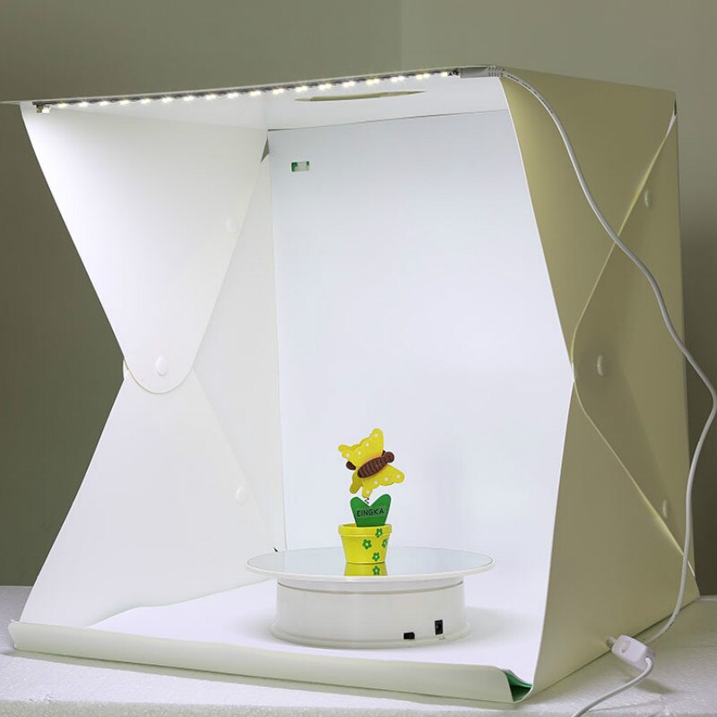 40 x 40 x 40 cm fotostudio-fotograferingsbakgrunn innebygd lys fotoboks små gjenstander fotograferingsboks studiotilbehør