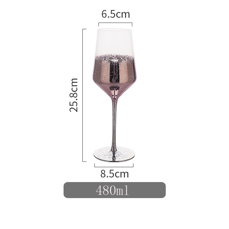 Copa de vino de cielo estrellado con personalidad, copa de champán, Copas de cristal para beber en casa, Copas de cóctel, Bar, Hotel: M04 Rose gold