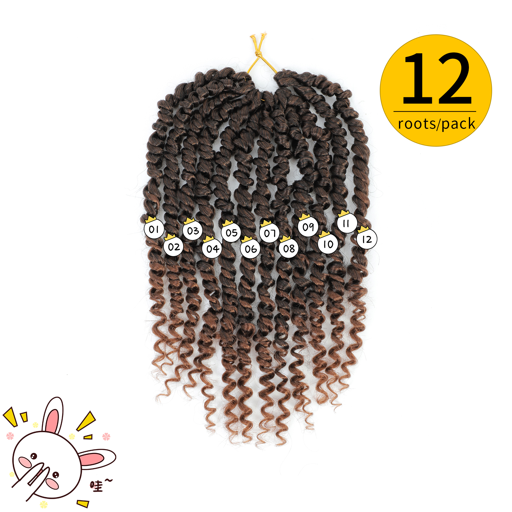 Forevery Passion Twist Capelli all'uncinetto Capelli sintetici all'uncinetto per donne nere Estensioni dei capelli pre-loop pre-intrecciate Passion Twist