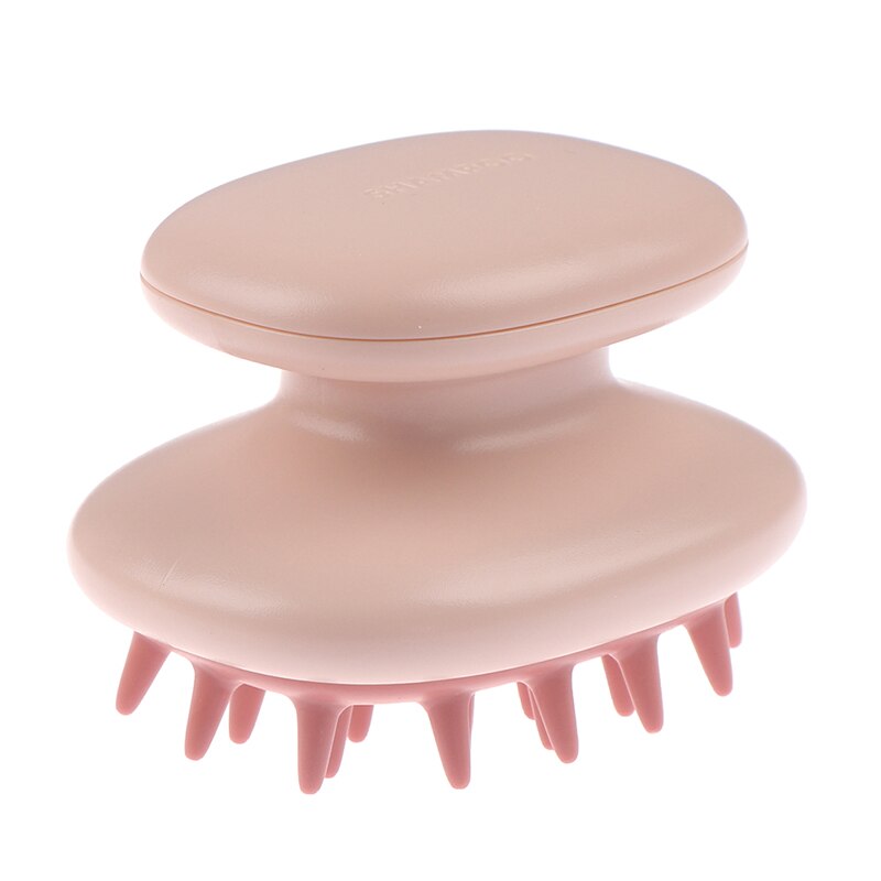 Handheld ABS Scalp Shampoo Massage Brush Washing Shower Hair Comb Mini Head Meridian Massage Comb: Pink