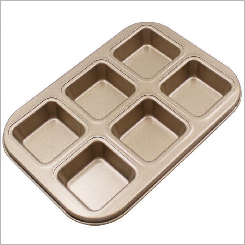 12 Cups Cake Mold Square Mini Bread Burger Muffin Cupcake Mold For Household Non-Stick Baking Pan Oven Trays Pastry Tool