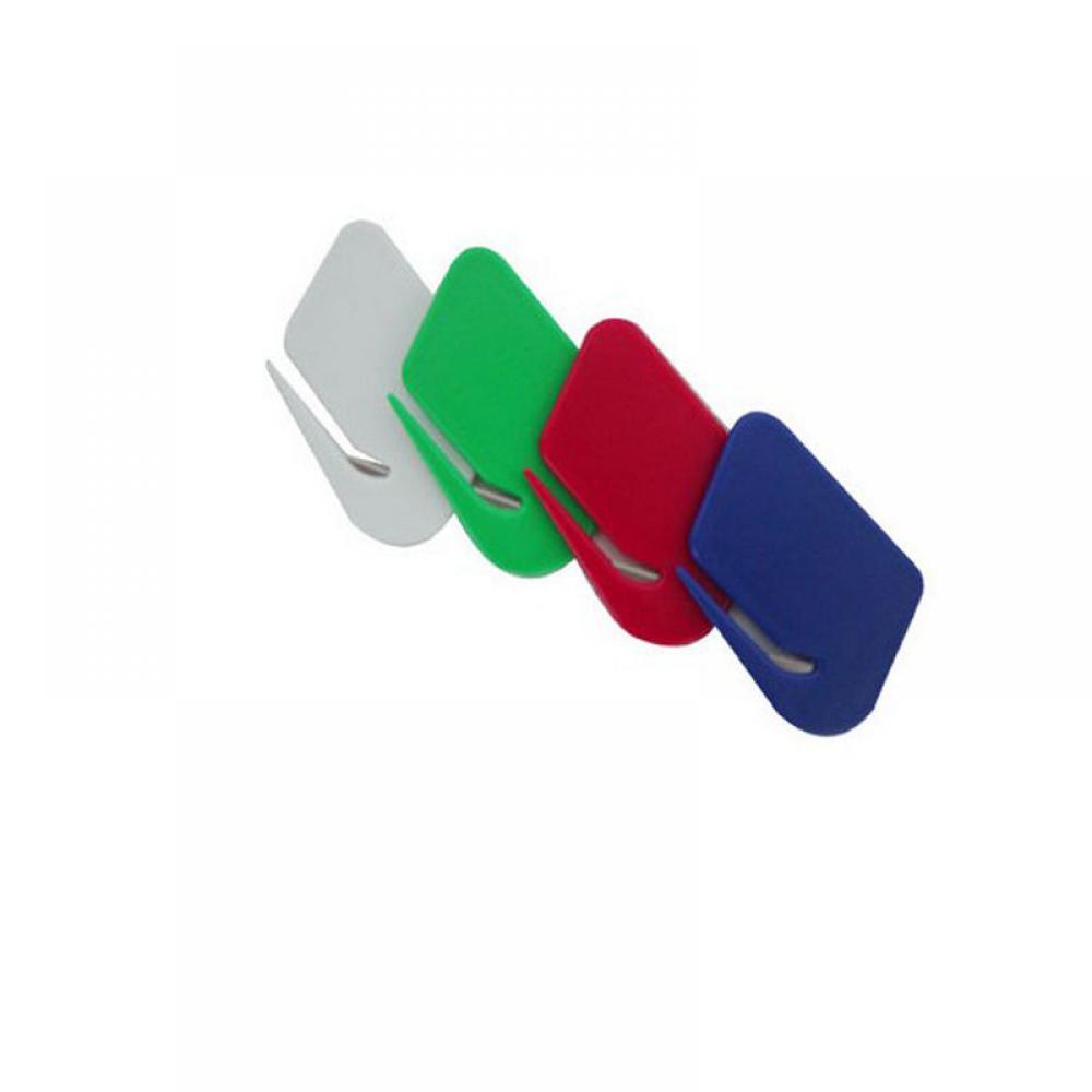 1PC Plastic Mini Letter Opener Letter Mail Envelope Opener Safety Paper Guarded Cutter Blade Office Equipment Random Colors