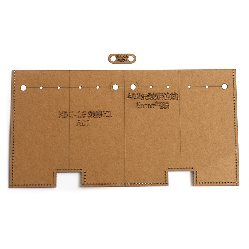 Plantilla de Papel Kraft para manualidades, bolsa de juego bonita, patrón de artesanía de cuero, patrón de costura, 4cm x 16cm, 1 Juego
