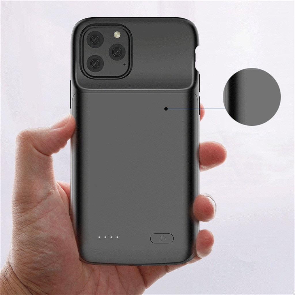 5000 mah powerbank-deksel for iphone 11 pro 11 pro max backup batterideksel for iphone 11 utvidet telefon batteri strømdeksel