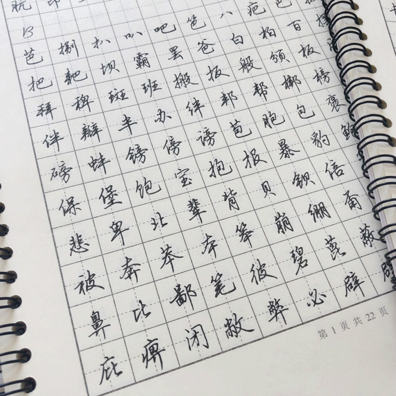 Fountain Pen Chinese Calligraphy Copybook Running Script Single Character Analysis Student Adult Practice Copybook