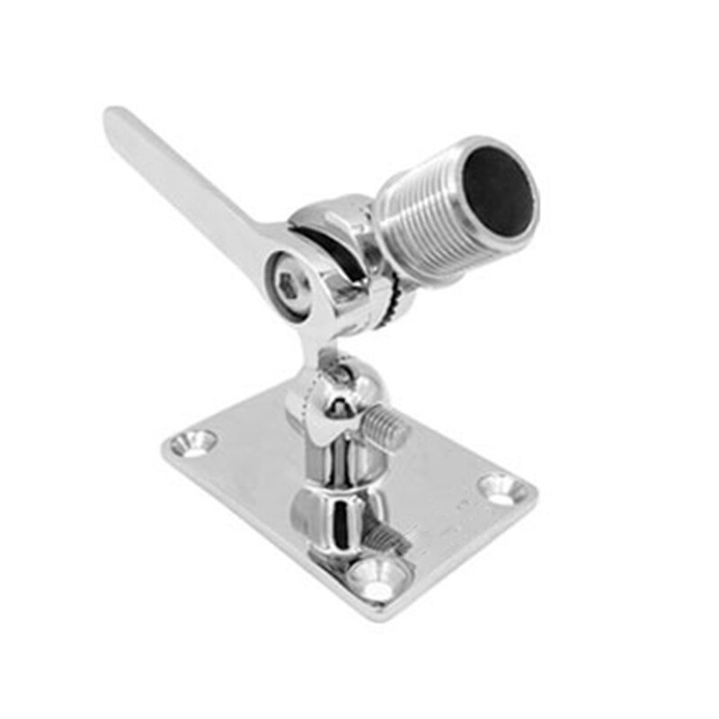 Marine vhf antenne justerbar base mount til båd 316 rustfrit stål passer 1 inch marine antenne