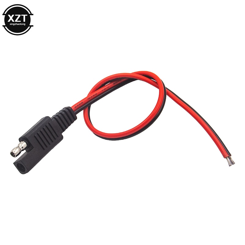 Cable de extensión automotriz SAE 10A, 1 Uds., 30CM, 18AWG, 2 pines, con conector SAE, desconexión rápida,