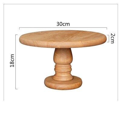 handmade nature vintage wooden pedestal cake stand: large reddish brown